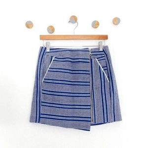 NWT| Rebecca Minkoff |Size 4 Judy Blue Zip Tweed  Mini Skirt